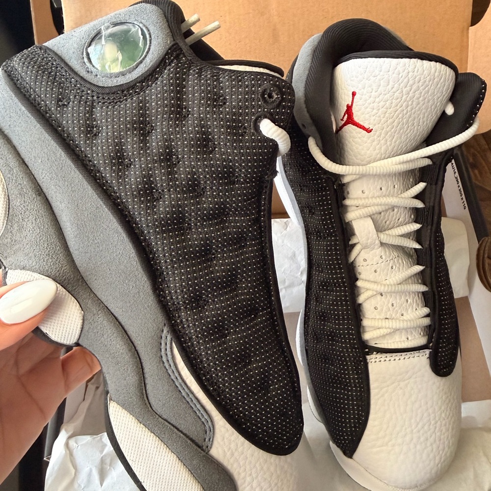 NEW Air Jordan Retro 13 GS 6Y Jordan Retro, White, and Gray Sneakers